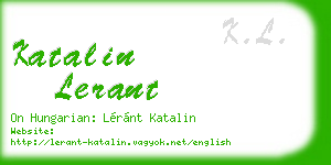 katalin lerant business card